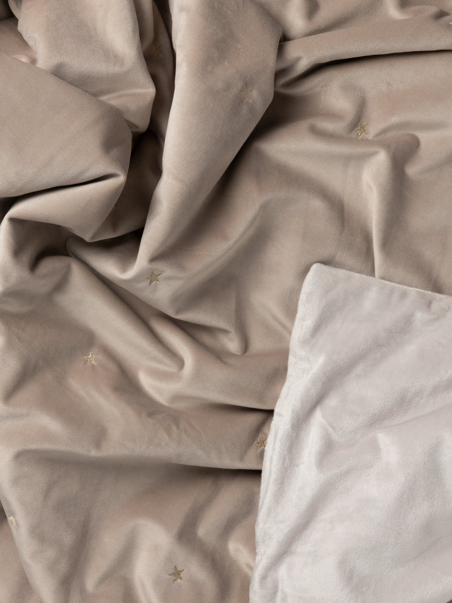 Grey Star Velvet Throw