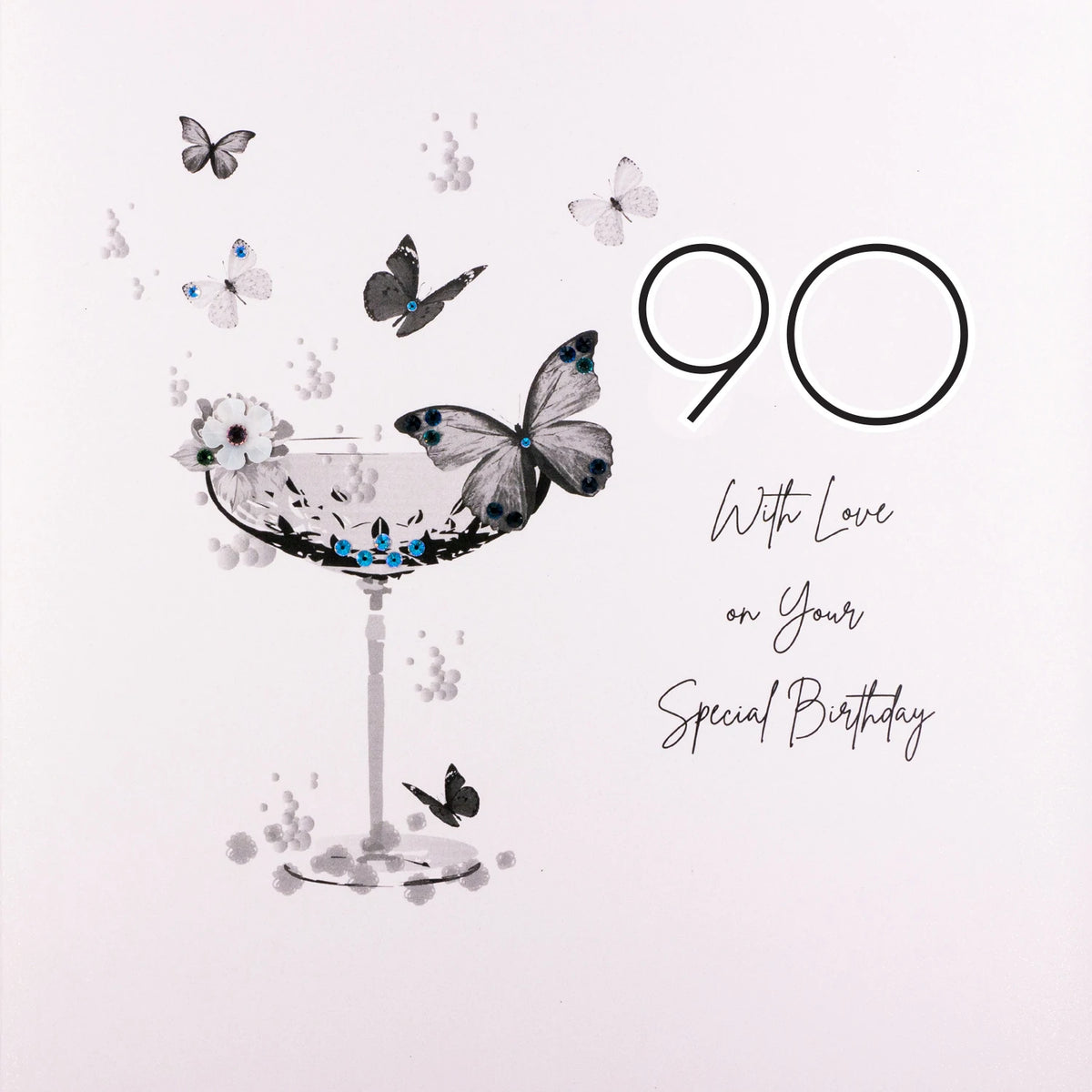 90 With Love On Your Very Special Birthday Card