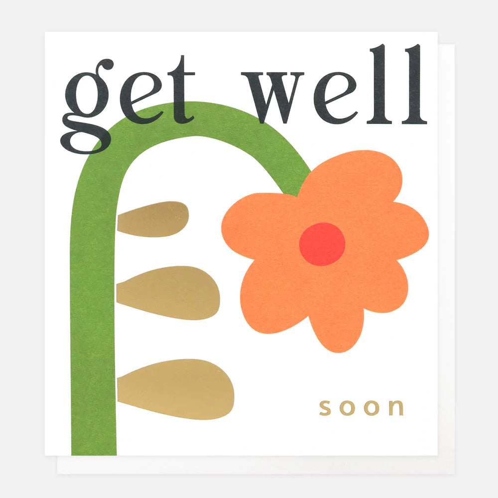 Get Well Soon - Bendy Orange Daisy
