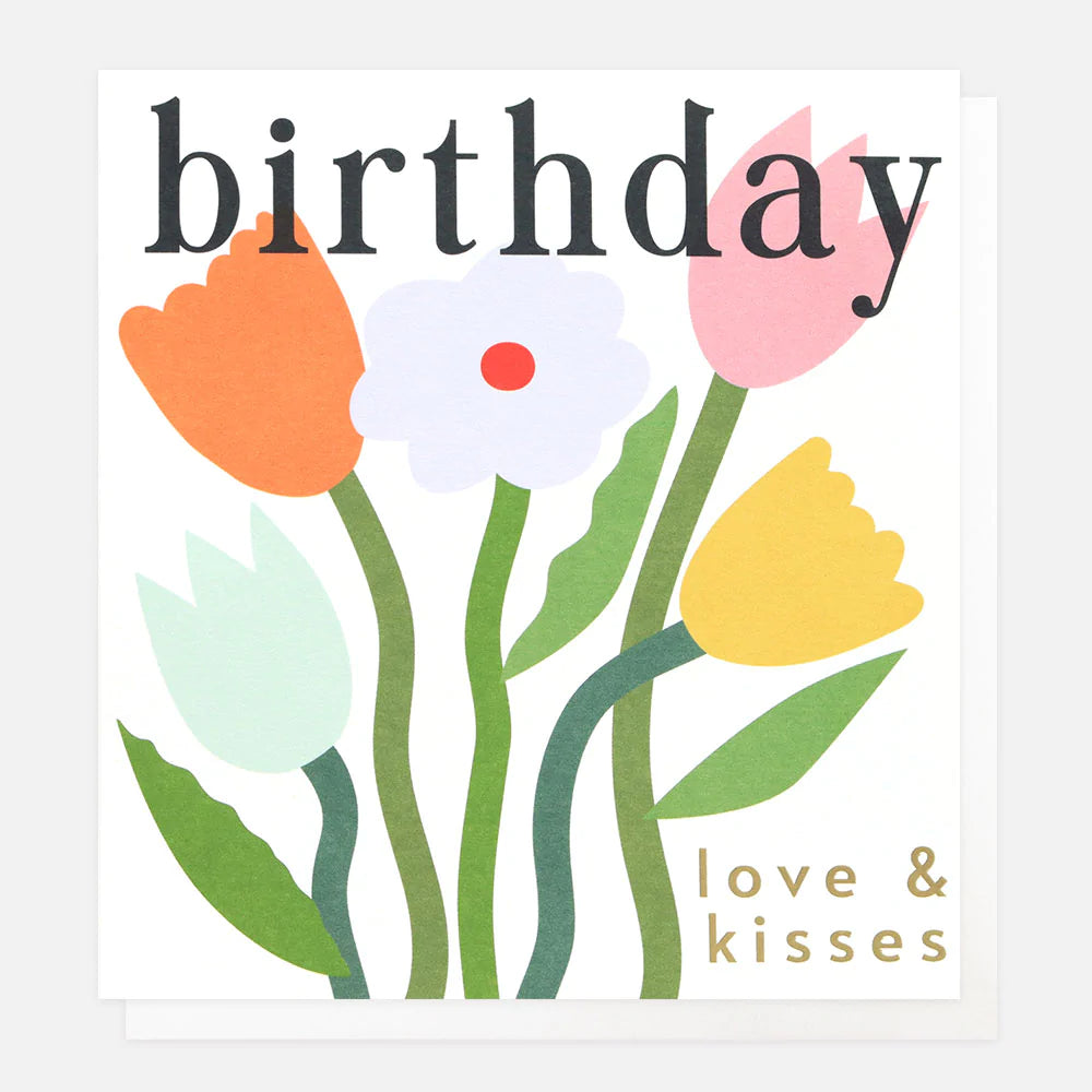 Birthday Love & Kisses Flower Patch Card