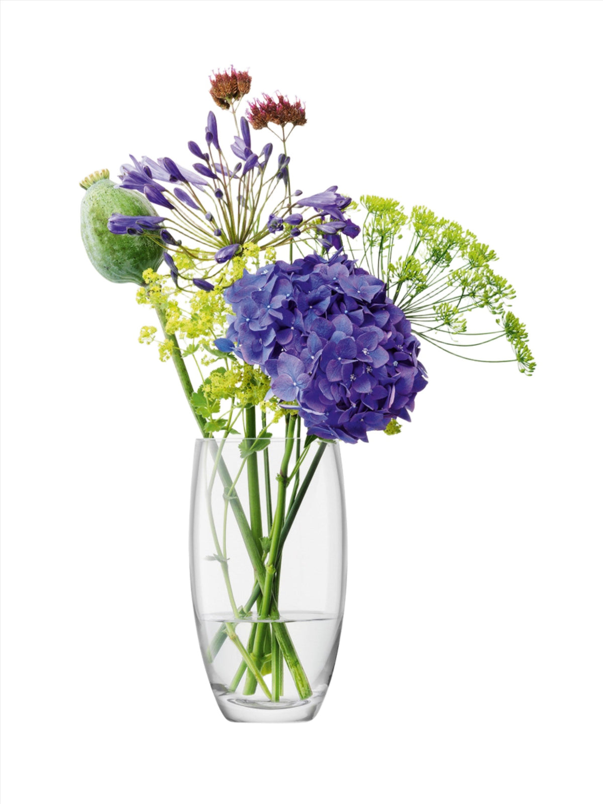 LSA - Flower Barrel Bouquet Vase H20cm Clear