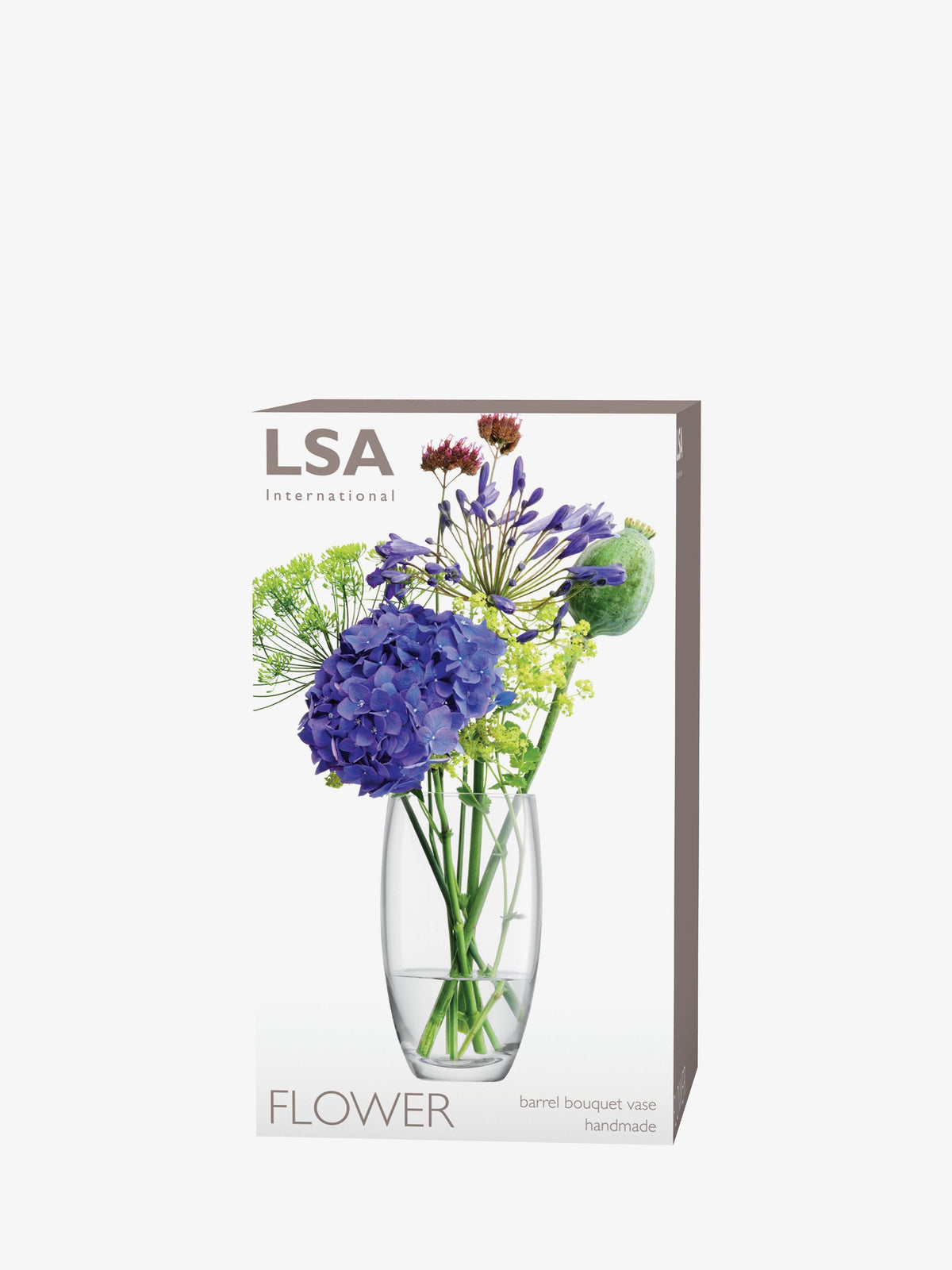 LSA - Flower Barrel Bouquet Vase H20cm Clear