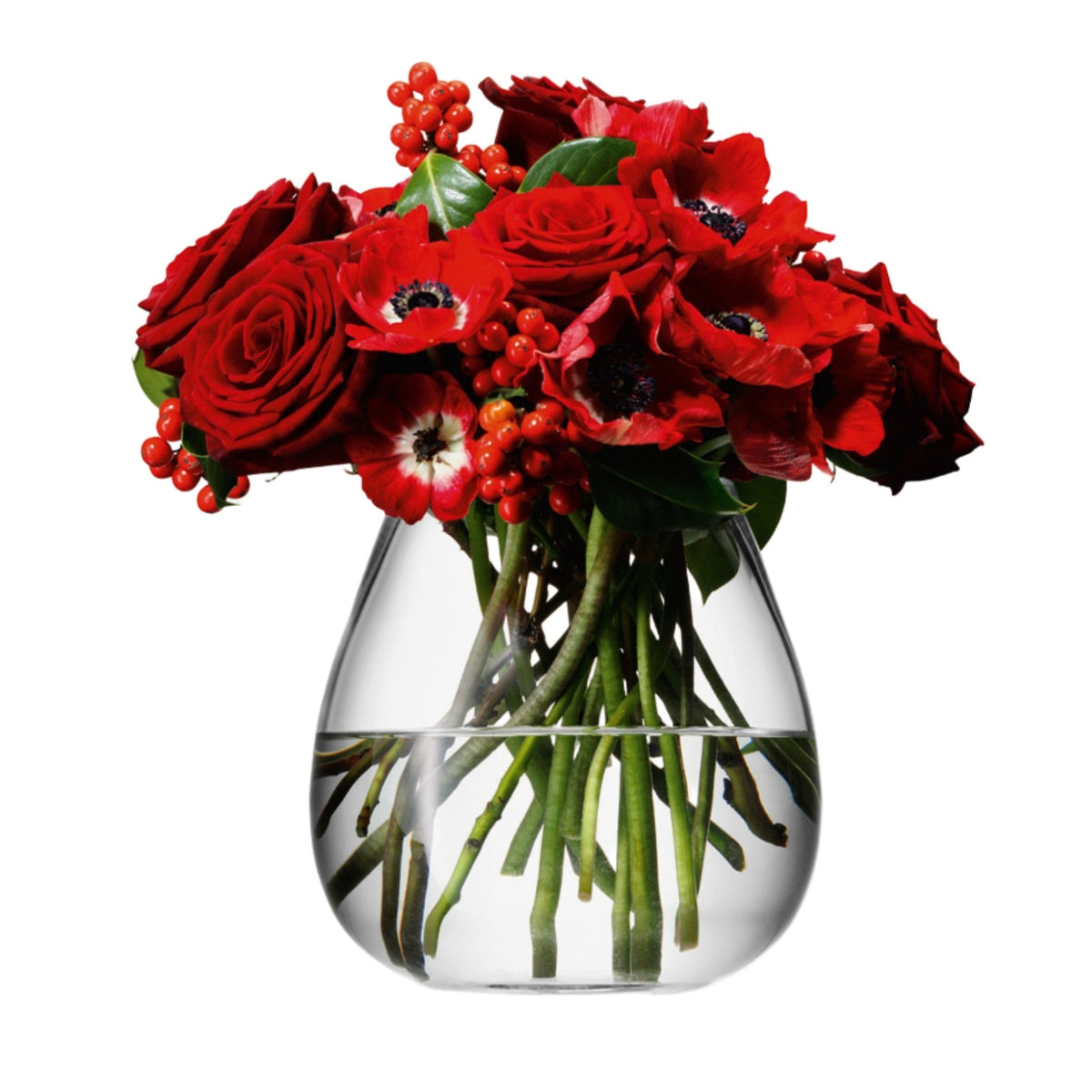 Flower Table Bouquet Vase H17cm Clear