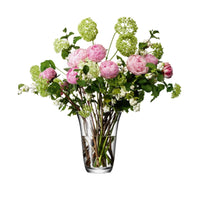 Flower Open Bouquet Vase H23cm Clear