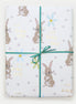 Baby Boy Bunny Gold Foil Wrap