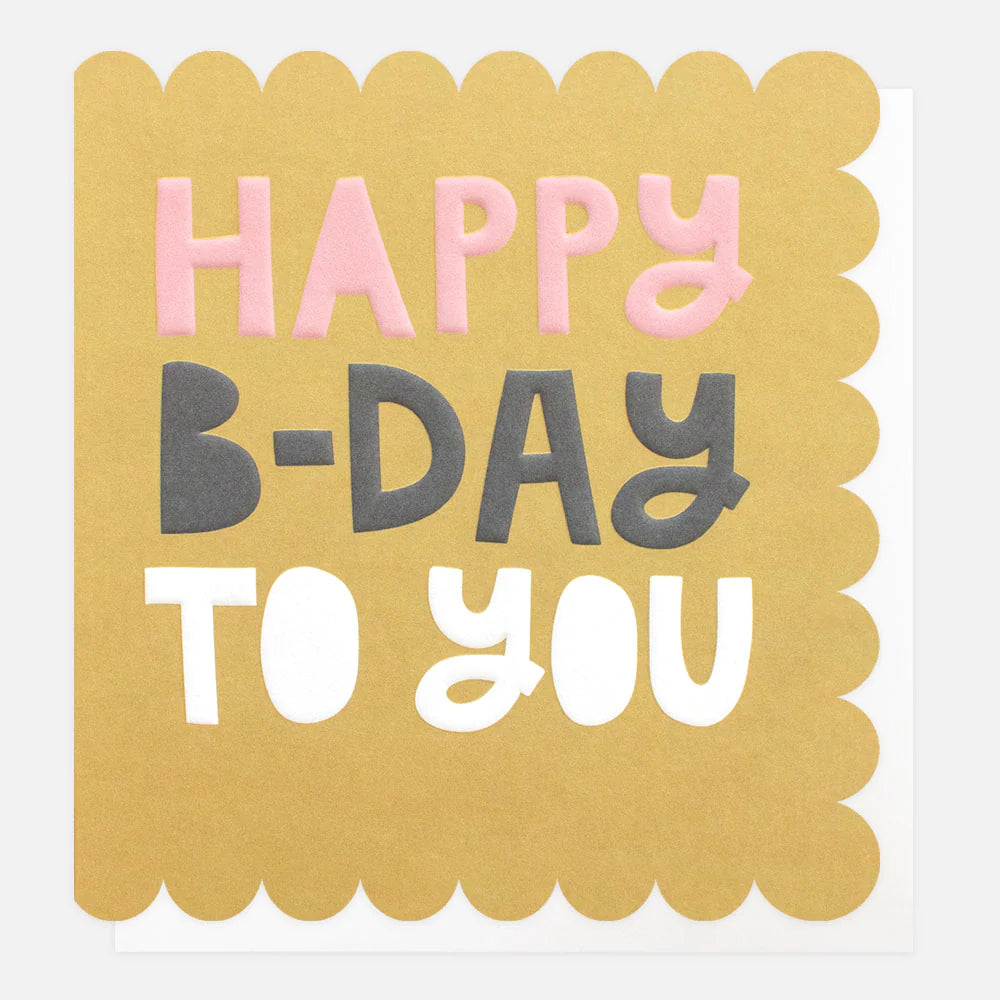 Yellow Scallop Birthday Card