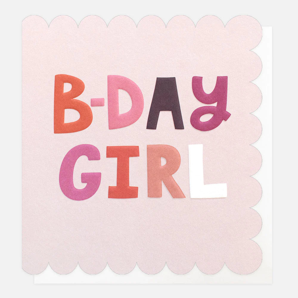 Pink Scallop Birthday Girl Card