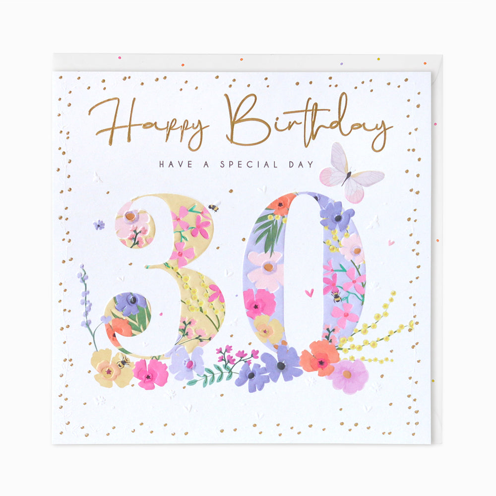 30 Birthday Special Day Floral Luxe Birthday Card