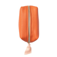 Orange Mini Cube Pu Cosmetic Bag