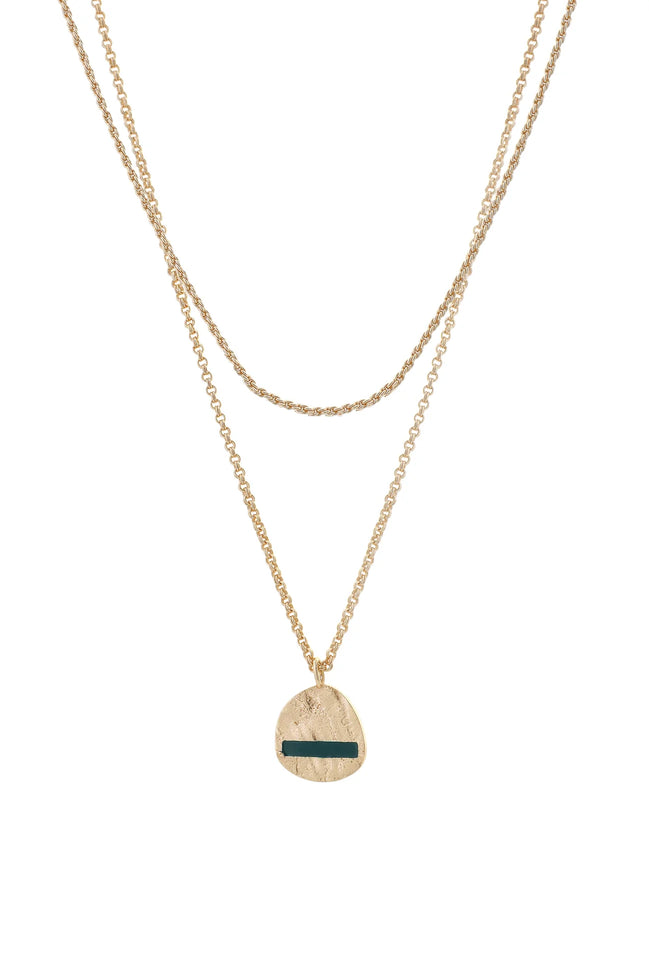 Pine Necklace Gold