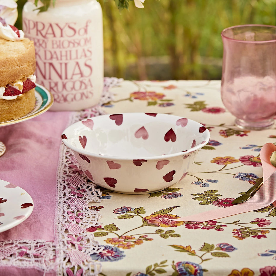 Pink Hearts Cereal Bowl