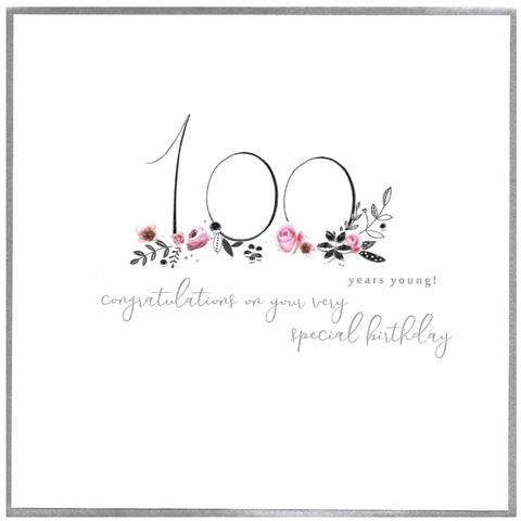 100 Years Young Birthday Card