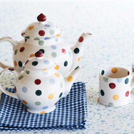 Polka Dot 4 Mug Teapot Boxed
