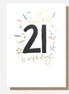 Happy 21st Birthday Confetti Card