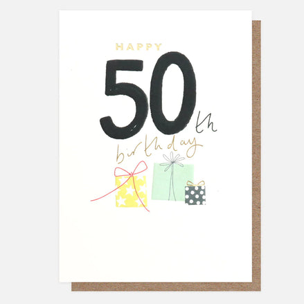 Happy 50th Birthday Presents Card