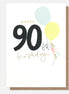 Happy 90th Birthday Balloons Card