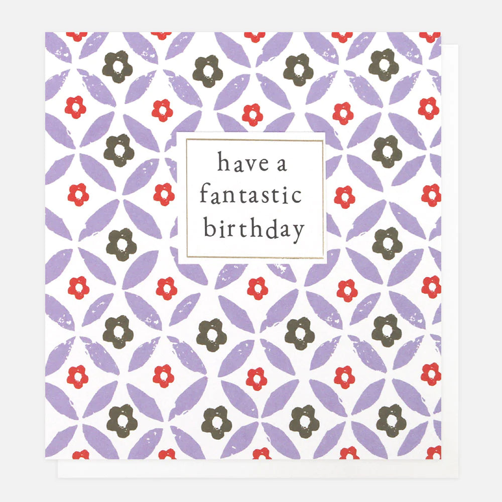 Wallpaper Stamp Birthday Card