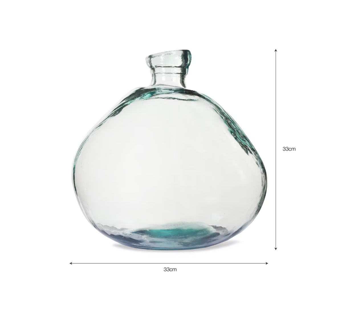 Recycled Glass Wells Bubble Vase - Wide