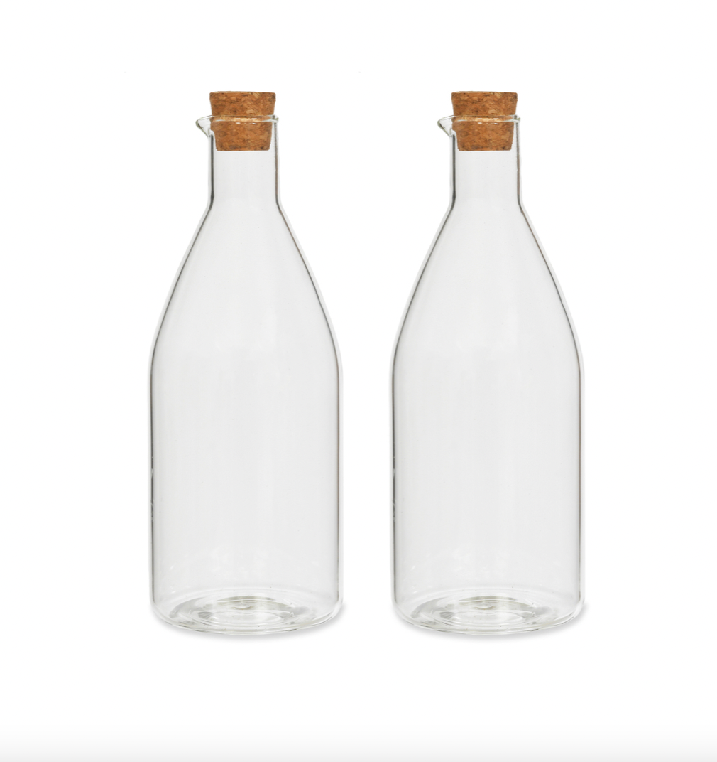 Oil and Vinegar Glass Bottle Set of Two
