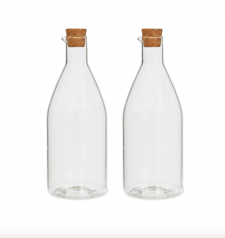 Oil and Vinegar Glass Bottle Set of Two