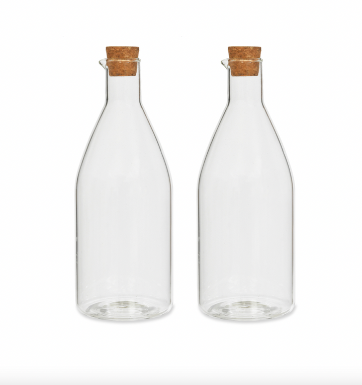 Oil and Vinegar Glass Bottle Set of Two