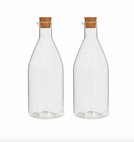 Oil and Vinegar Glass Bottle Set of Two