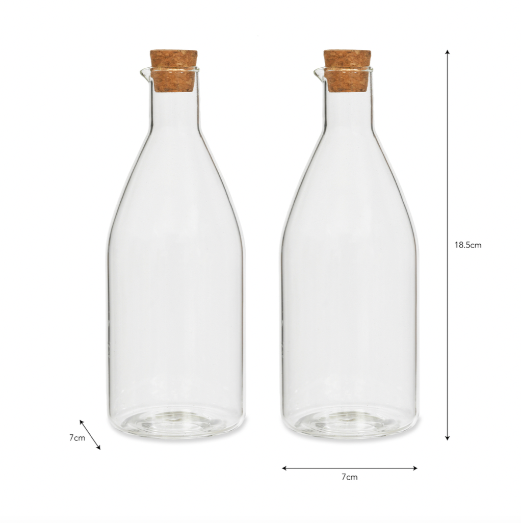Oil and Vinegar Glass Bottle Set of Two