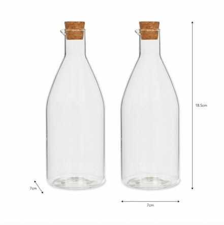 Oil and Vinegar Glass Bottle Set of Two