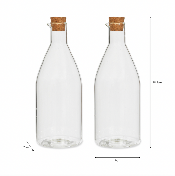 Oil and Vinegar Glass Bottle Set of Two
