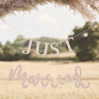 Botanical Wedding Bunting - Just Married