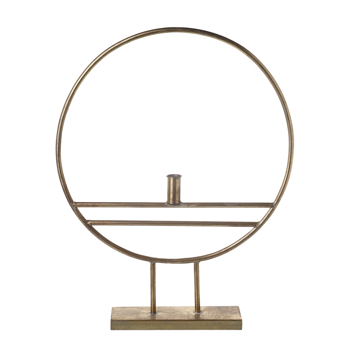 Round Candle Holder Gold