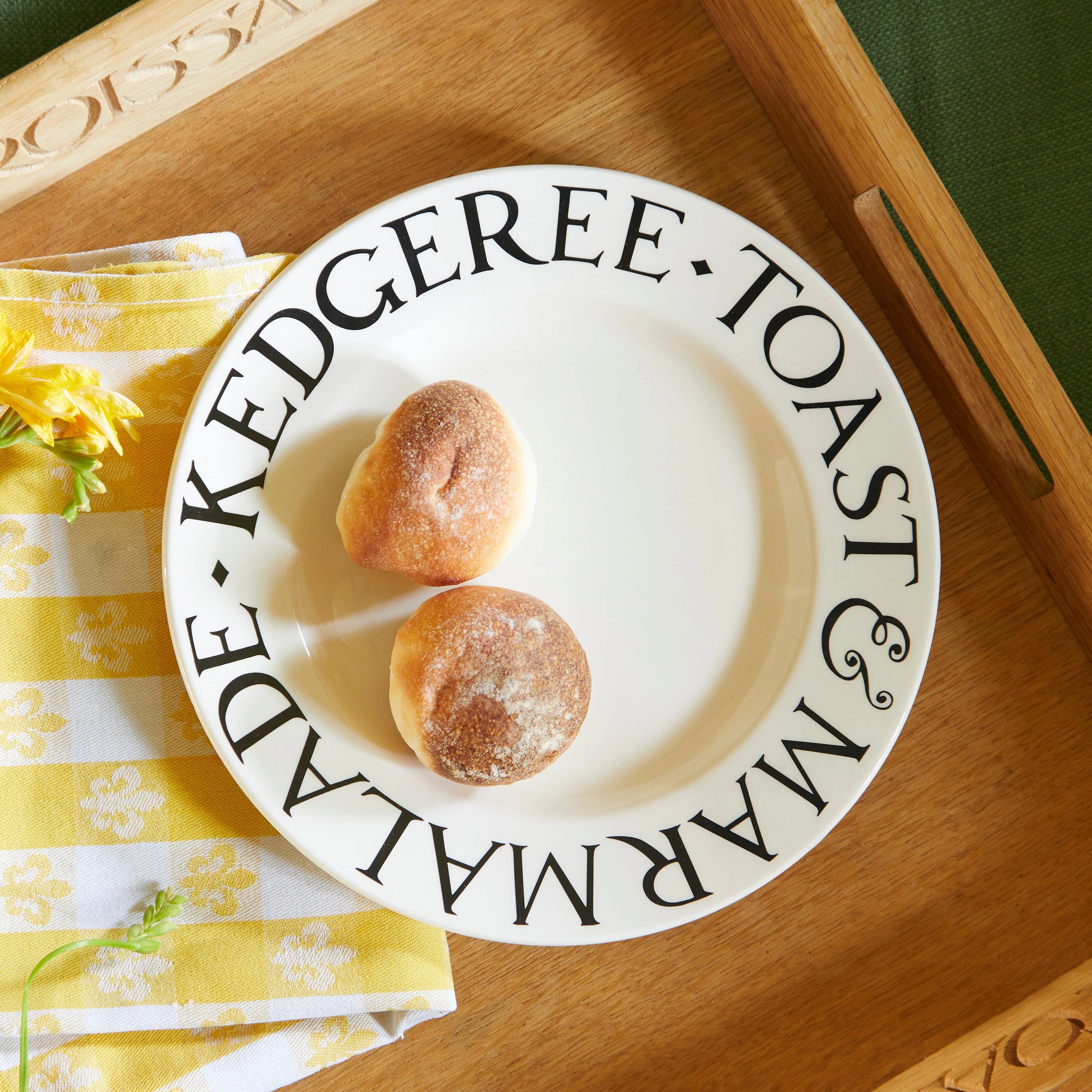 Black Toast 8 1/2 Inch Plate