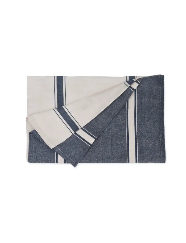 Cotton Tea Towels in Ink Stripe - Set of 2
