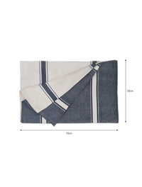 Cotton Tea Towels in Ink Stripe - Set of 2