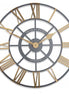 24" Evening Star Large Skeleton Wall Clock Brass