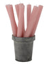 Rustic Dinner Candle Dusty Pink