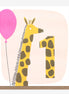Age 1 Girls Giraffe Birthday Card