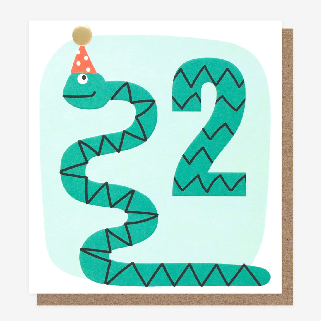 2nd Birthday Snake Birthday Card