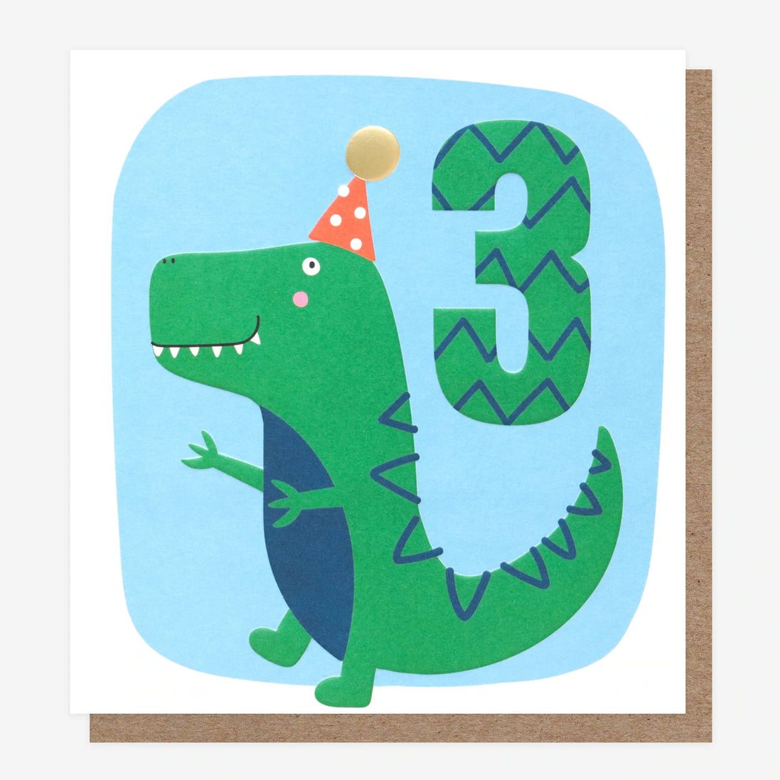3rd Dinosaur Birthday Card