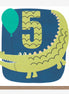 5th Birthday Crocodile Birthday Card