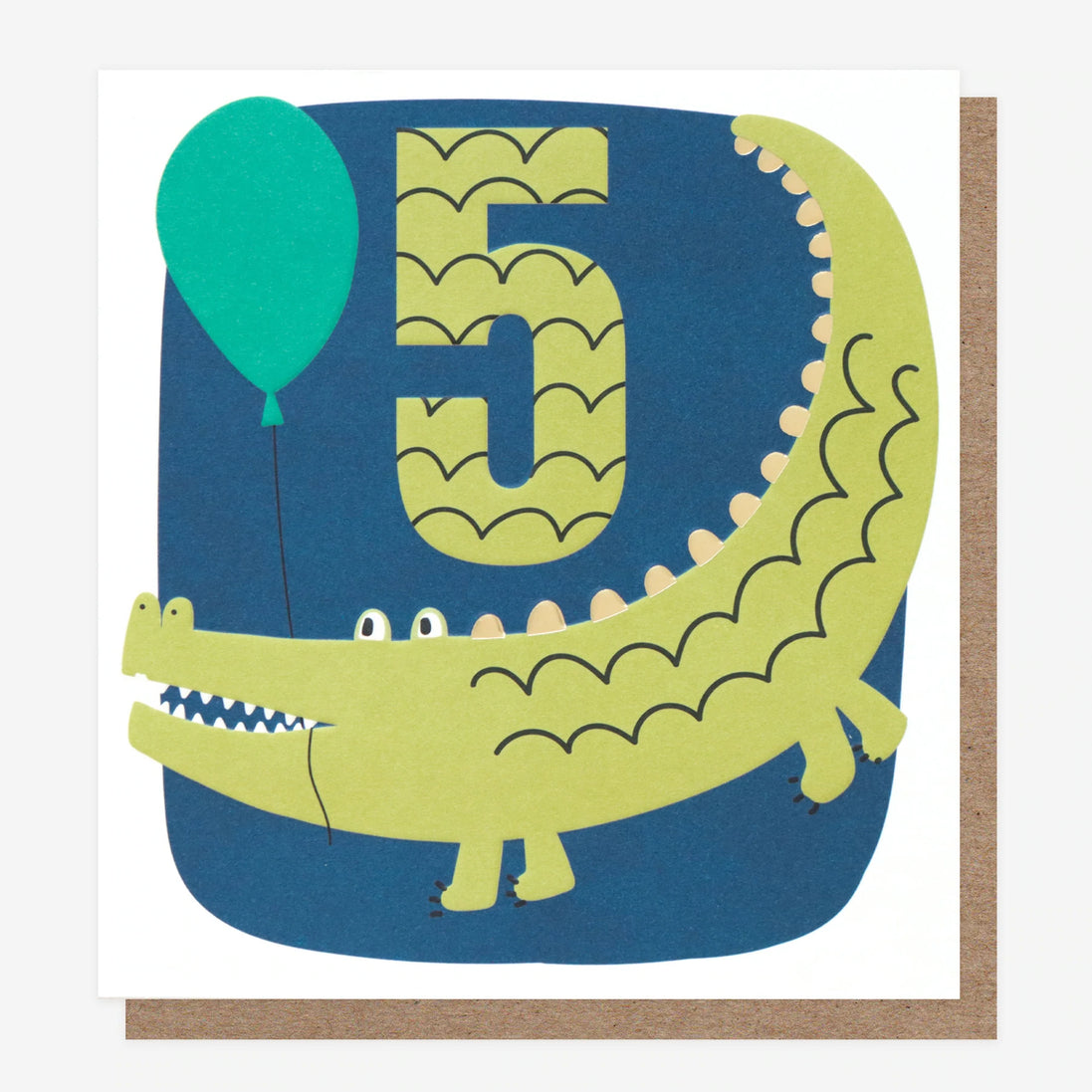 5th Birthday Crocodile Birthday Card
