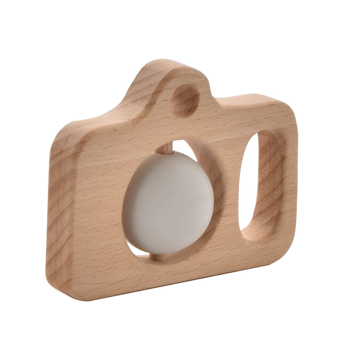 Wood/Silicone Camera Teether