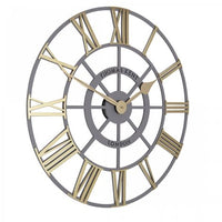 24" Evening Star Large Skeleton Wall Clock Brass