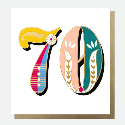 70th Birthday Card