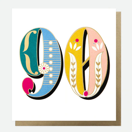 90th Birthday Card