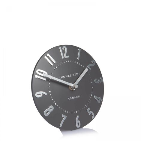 6" Mulberry Mantel Clock Graphite Silver