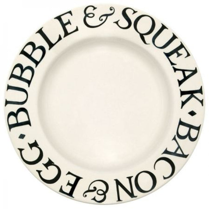 Black Toast Bacon &amp; Egg 10 1/2 Inch Plate