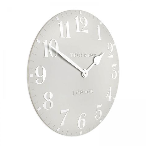 20" Arabic Wall Clock Dove Grey