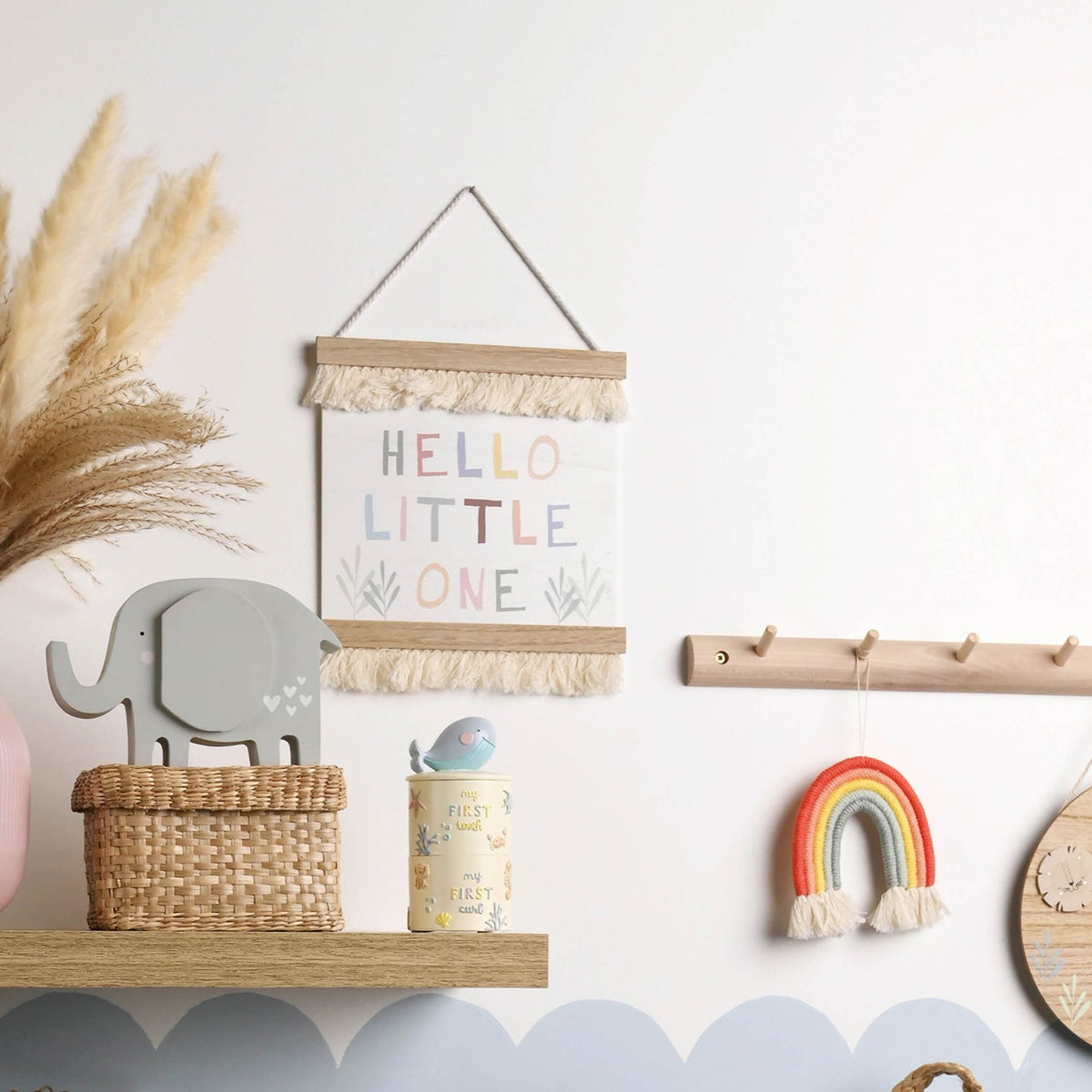 Hello Little One Hanging Plaque