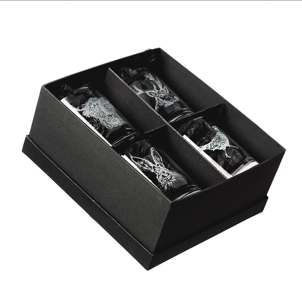 Country Animals Glass Tumblers - Set of Four